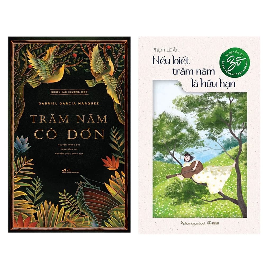 Combo 2Q Truyện Cuộc Sống Trăm Năm Cô Đơn Nếu Biết Trăm Năm Là Hữu Hạn Tặng Kèm Bookmark thiết kế