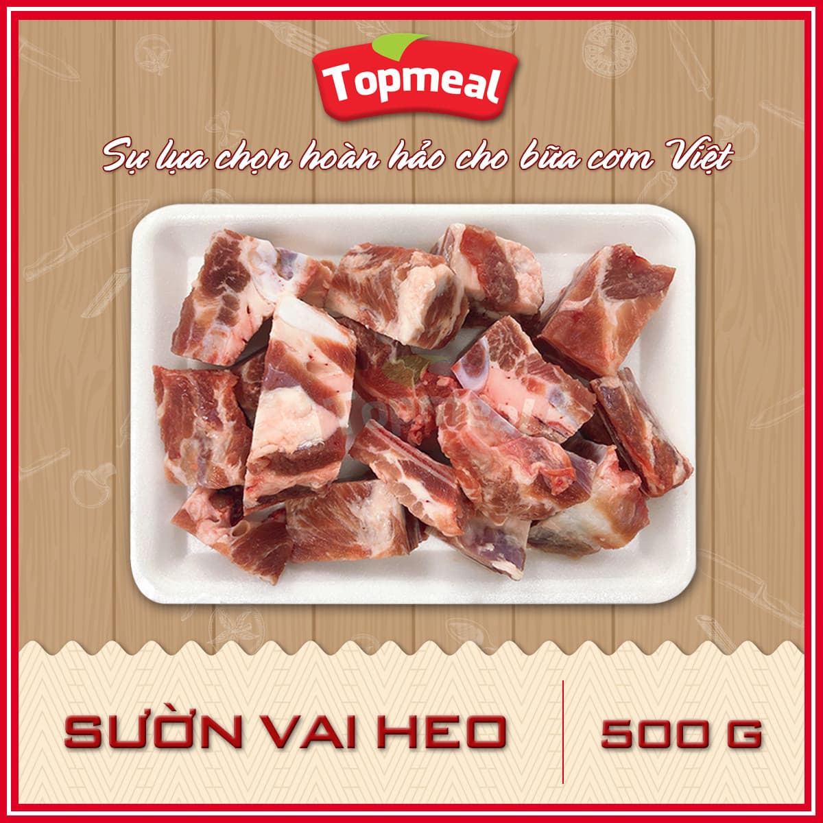 HCM Sườn vai heo 500g Thích hợp với các món nướng rim kho chiên ... Giao nhanh TPHCM