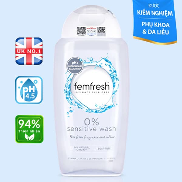 Dung dịch vệ sinh phụ nữ cao cấp cho da nhạy cảm Femfresh Pure &Fresh Wash 250ml