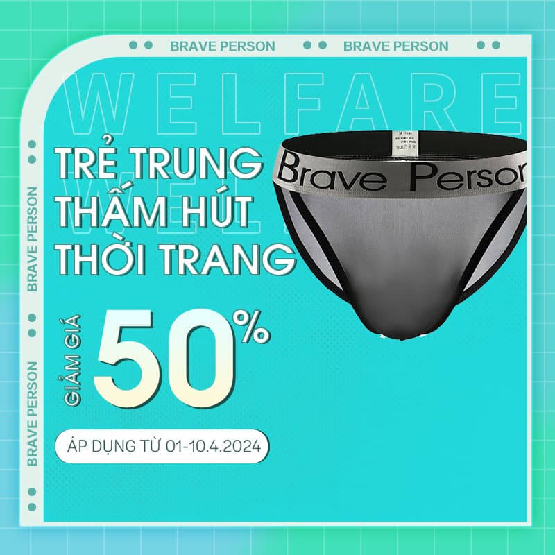 Quần Lót Nam Sexy Brave Person B1186 Chất Liệu Xi Phông Kết Hợp Spandex Siêu Quyến Rũ Và Cá Tính Form Dáng Ôm Tôn Lên Vẻ Nam Tính Cùa Phái Mạnh Đen S