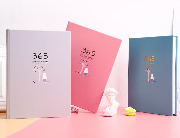 Sổ Tay Kế Hoạch 365 Ngày Cao Cấp Tất Cả Các Trang In Màu Chất Giấy Dày Dặn Họa tiết dễ thương Nhiều màu sắc để chọn lựa Sổ Tay VinBuy Xanh Dương