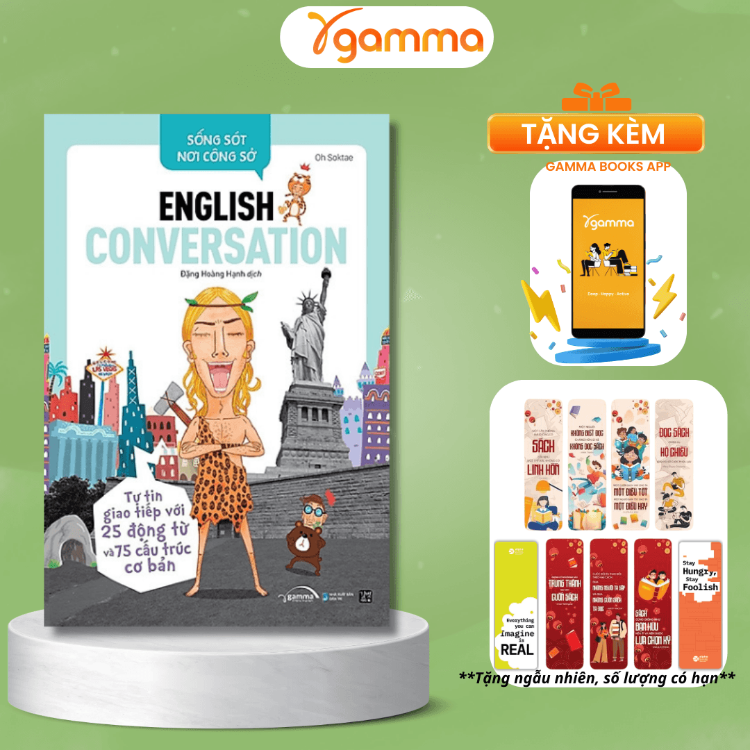 Sách Sống Sót Nơi Công Sở English Conversation Tự Tin Giao Tiếp Với 25 Động Từ Và 75 Cấu Trúc Cơ Bản