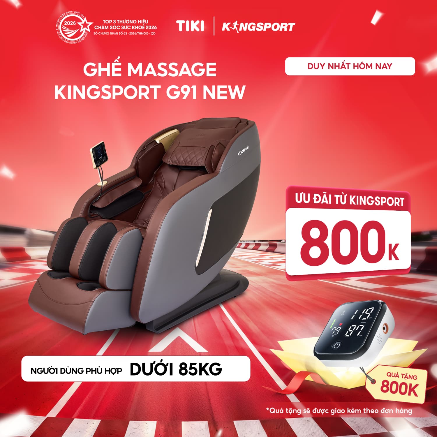 CHỈ GIAO MIỀN NAM Ghế massage KINGSPORT G91 cao cấp con lăn 3D với 15 bài tập chế độ quét cơ thể thông minh túi khí massage chân cao