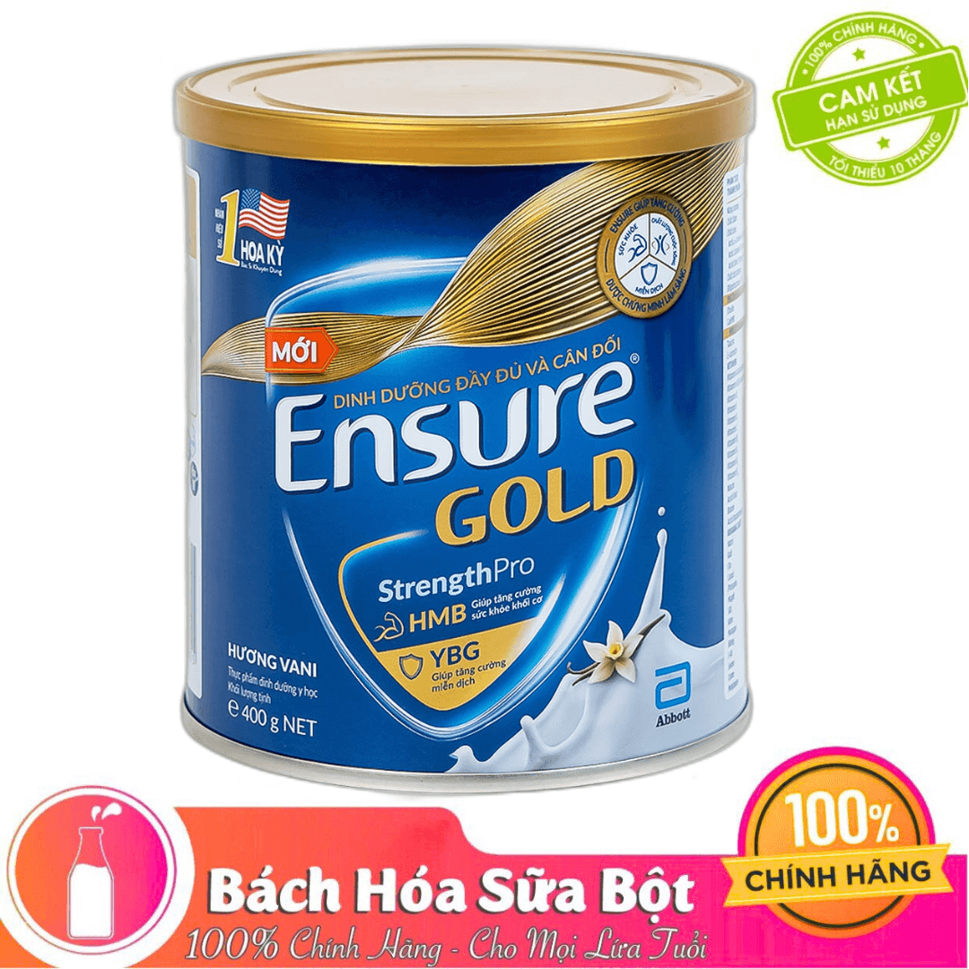 Thực phẩm dinh dưỡng y học Ensure Gold vani 400g