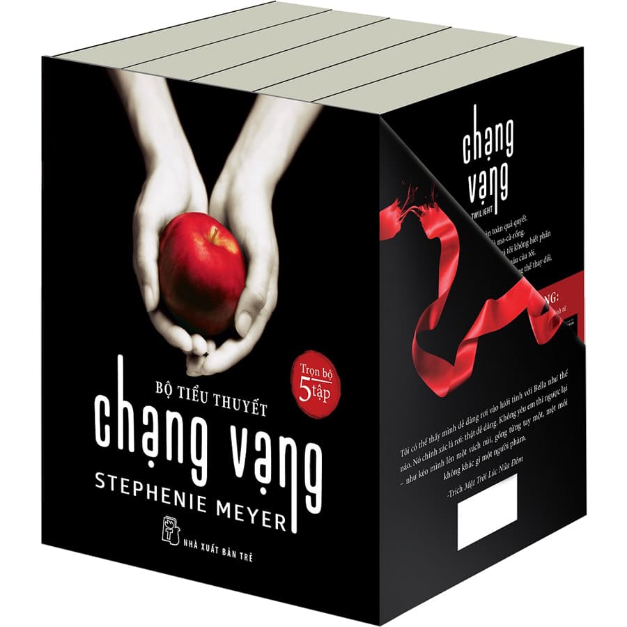 Sách Hộp Trọn Bộ Chạng Vạng 5 Cuốn Chạng Vạng Trăng Non Nhật Thực Hừng Đông Và Mặt Trời Lúc Nửa Đêm