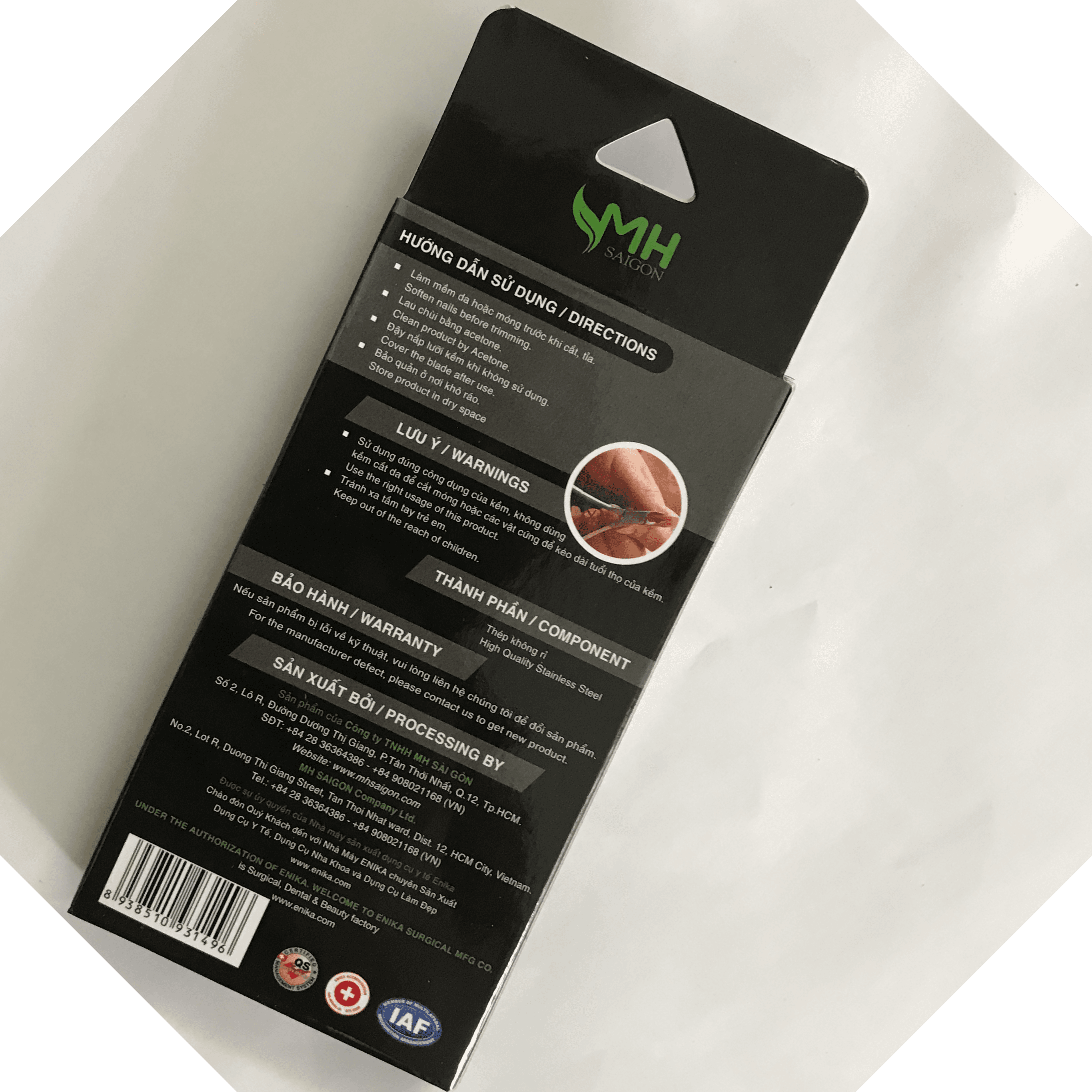 Kềm Móng Inox 2 Mang Hình Cán Pháp 1 Chống Xi Xám