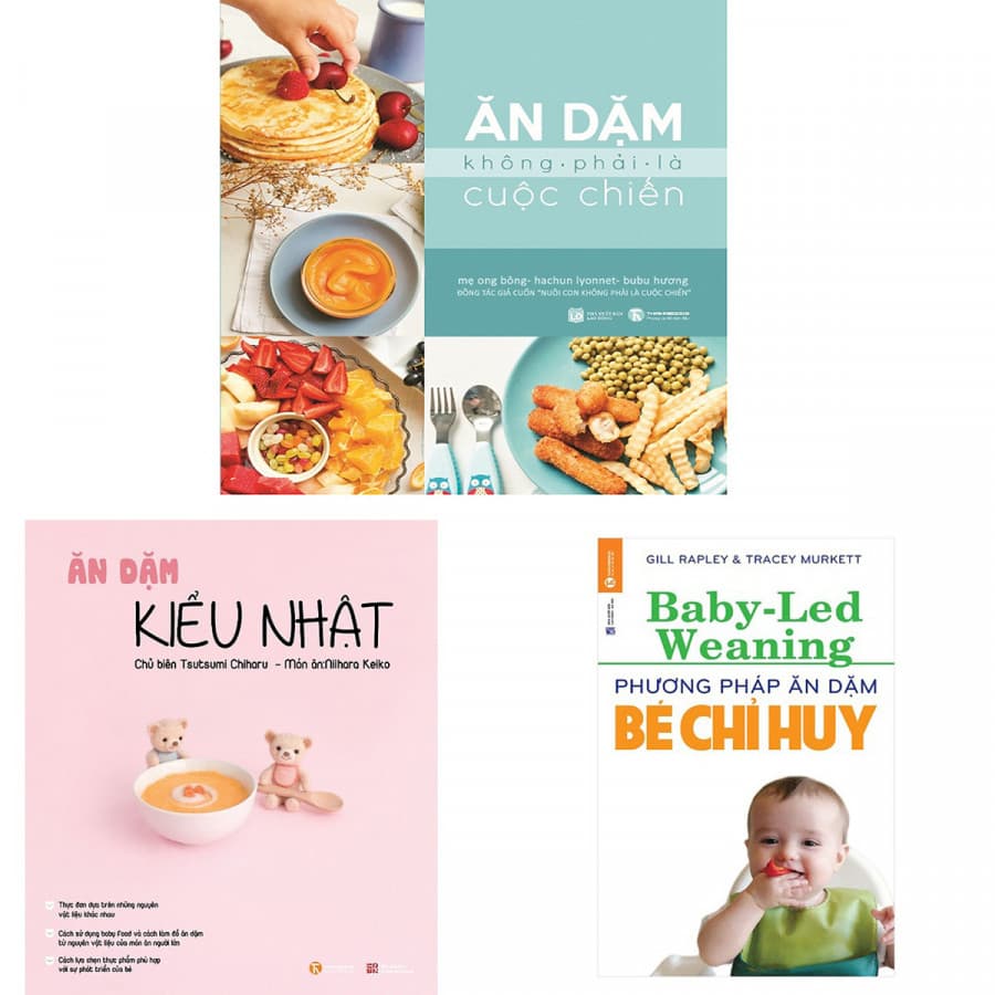 Combo bộ sách ăn dặm kiểu nhật phương pháp ăn dặm bé chỉ huy và ăn dặm không phải cuộc chiến