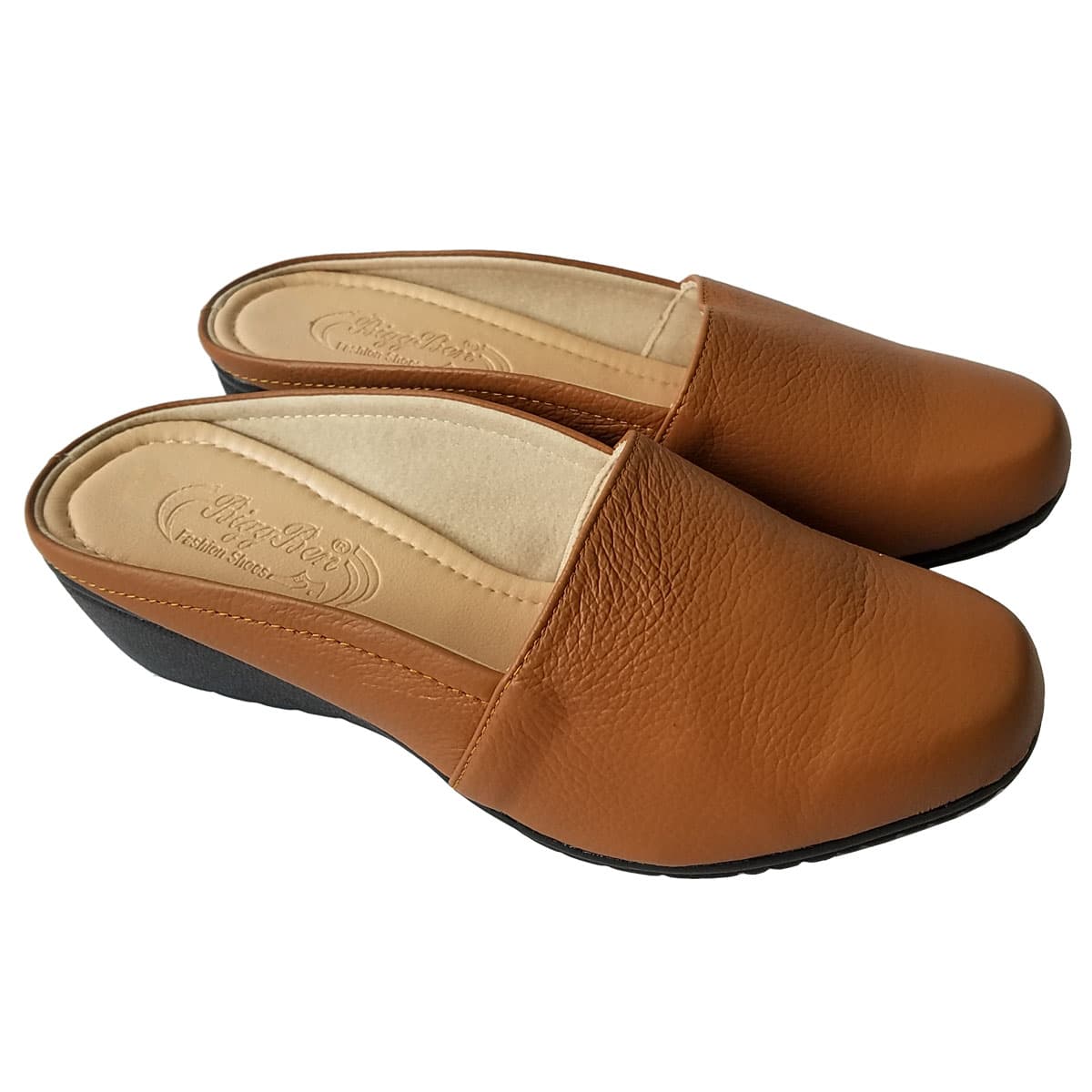 Dép Sục Nữ Da Bò Thật BIGGBEN Cao 5 phân SBN42 Vàng Size 37