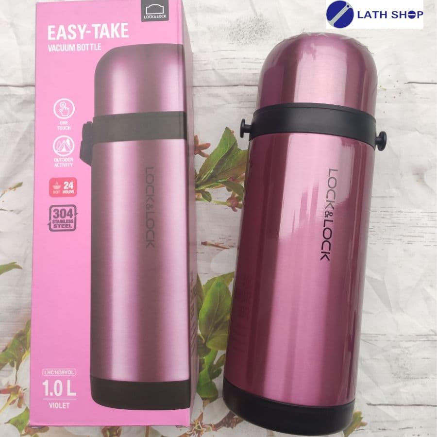 Bình giữ nhiệt LOCK&LOCK 1.000mL Easy Take LHC1439 Màu Tím