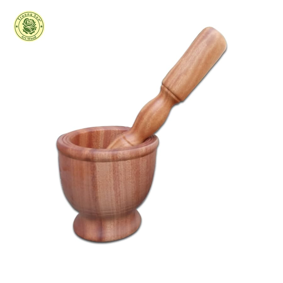 Chày Cối Gỗ Cao Cấp Bộ Cối &Chày Gỗ 12 14 cm Đồ Gỗ Nhà Bếp Chất Lượng Cao 12 Cm