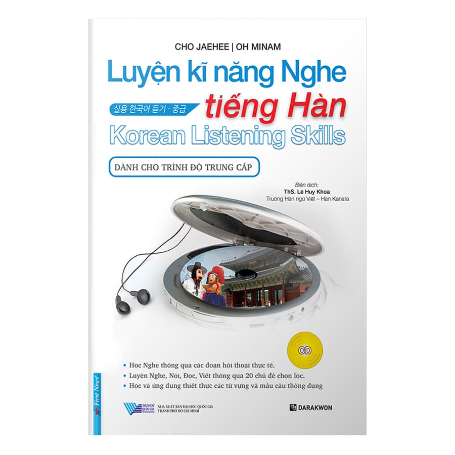 Sách Luyện Kĩ Năng Nghe Tiếng Hàn Dành Cho Trình Độ Trung Cấp