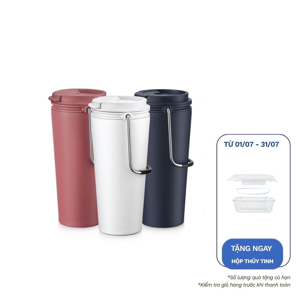 Bình Giữ Nhiệt Locknlock Bucket Tumbler 540ml LHC4269WHT Màu Trắng
