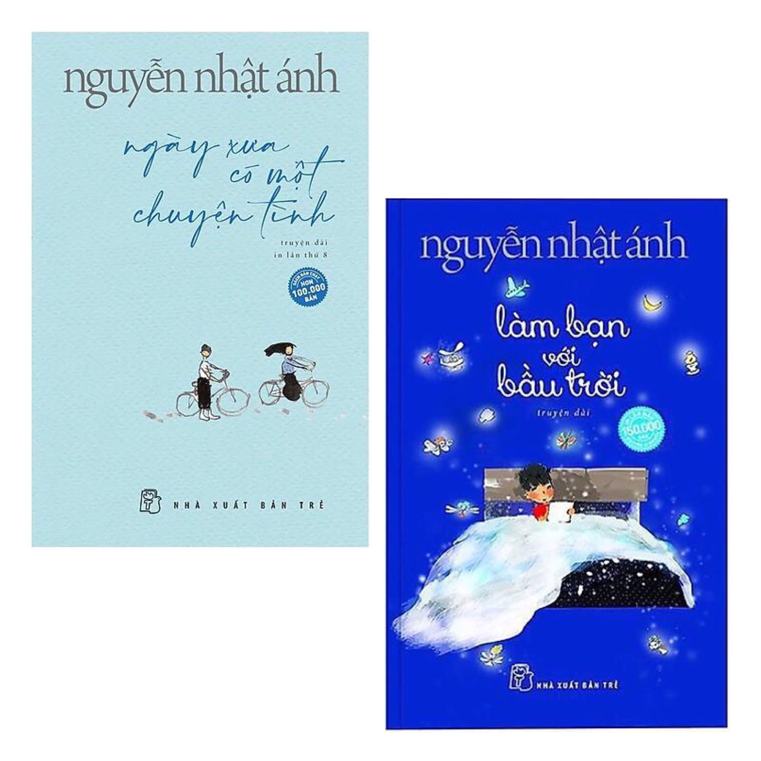 Combo Truyện Dài Đặc Sắc Nhất Của Nguyễn Nhật Ánh Ngày Xưa Có Một Chuyện Tình Tái Bản phần hai của Mắt Biếc Làm Bạn Với Bầu Trời Bìa Mềm