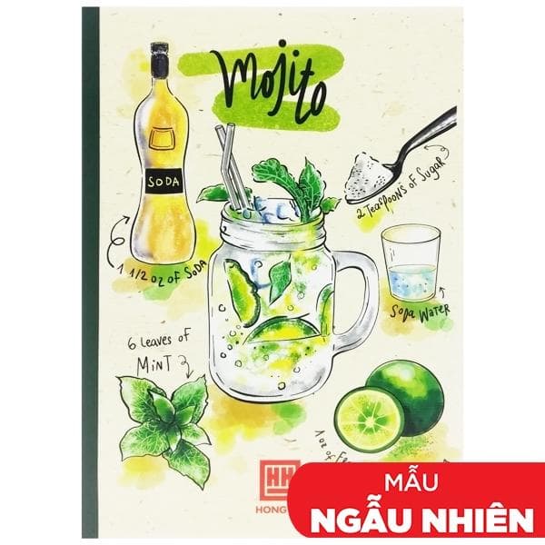 Vở Cocktail 4 Ly Ngang 200 Trang ĐL 70gm2 Hồng Hà Mẫu Màu Giao Ngẫu Nhiên