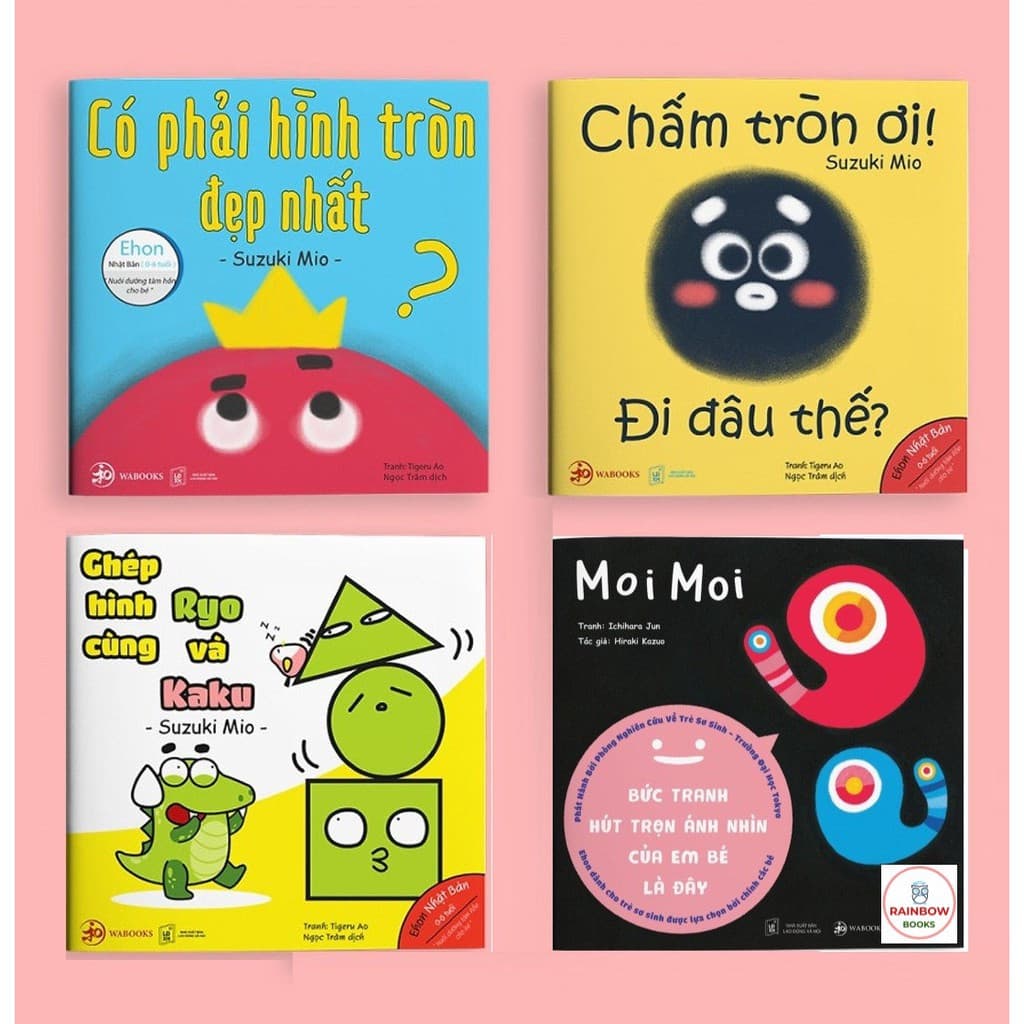 Combo Sách Ehon Moi Moi Giúp các em bé ngừng khóc Điều kỳ diệu của hình khối Ehon Nhật Bản cho bé 0 6 tuổi