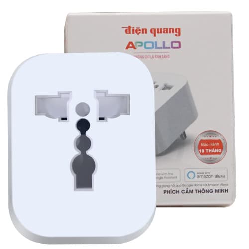 Phích cắm thông minh Điện Quang Apollo ĐQ SP1.1 01 Wifi Kiểu 1 lỗ sử dụng wifi