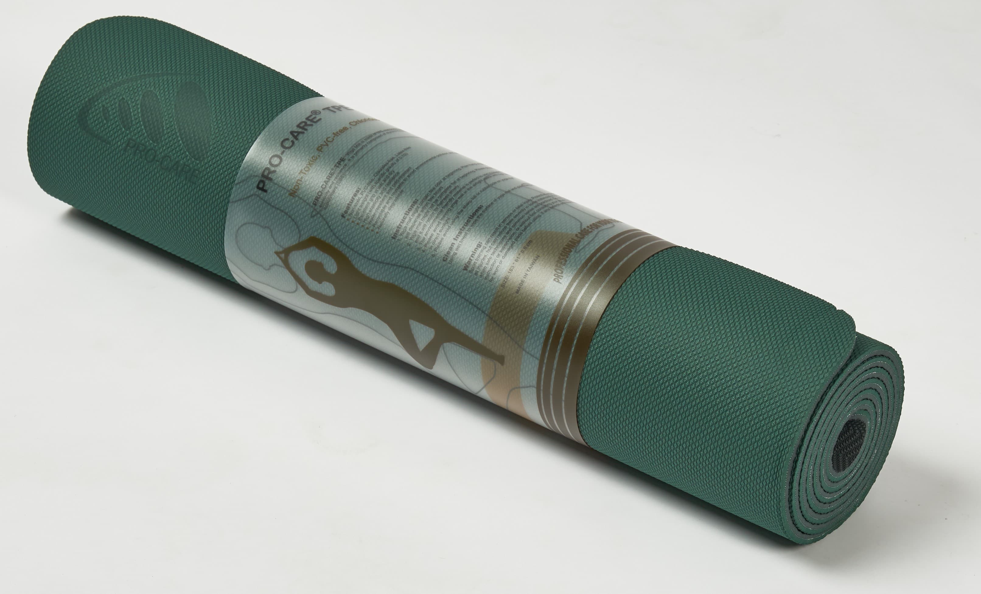 Thảm tập yoga Pro Care định tuyến TPE 2 lớp 6mm Tặng kèm túi đựng thảm Xanh rêu