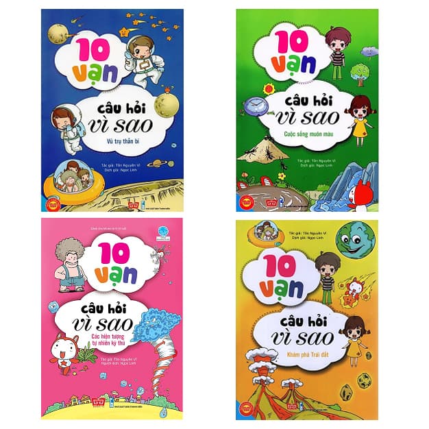 Combo 10 Vạn Câu Hỏi Vì Sao Khám Phá Trái Đất Vũ Trụ Thần Bí Các Hiện Tượng Tự Nhiên Kỳ Thú Cuộc Sống Muôn Màu 4 Cuốn