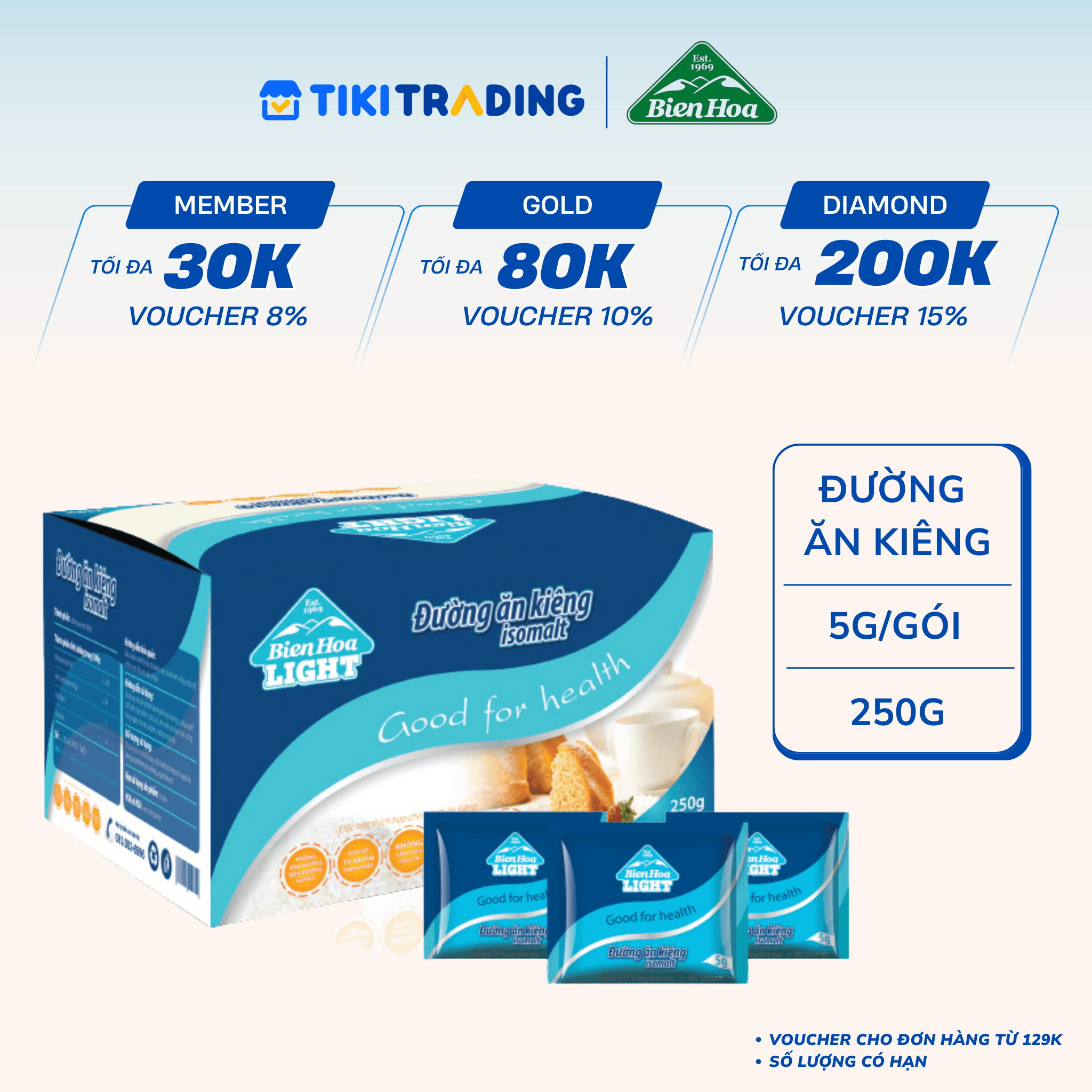 Đường Ăn Kiêng Isomalt 5g Hộp 250g