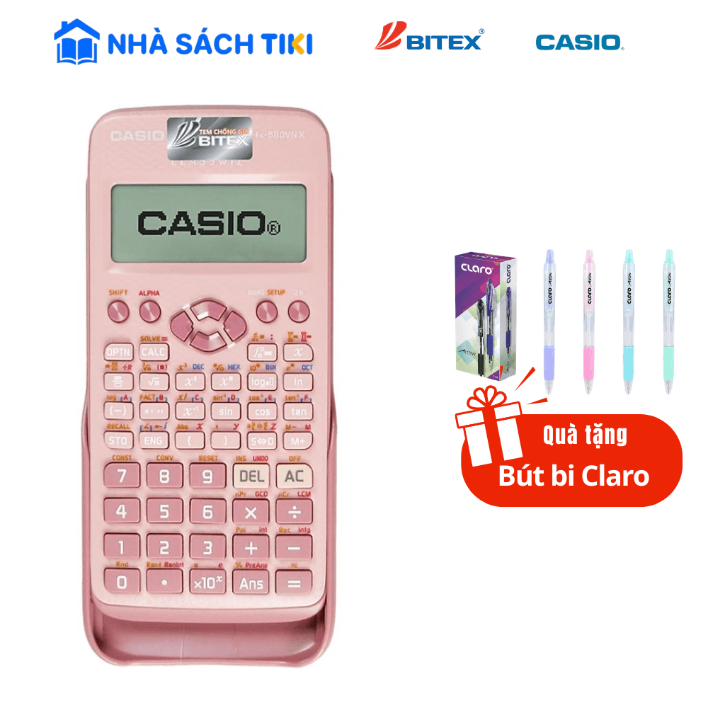 Máy Tính CASIO FX580VN X PK Màu Hồng