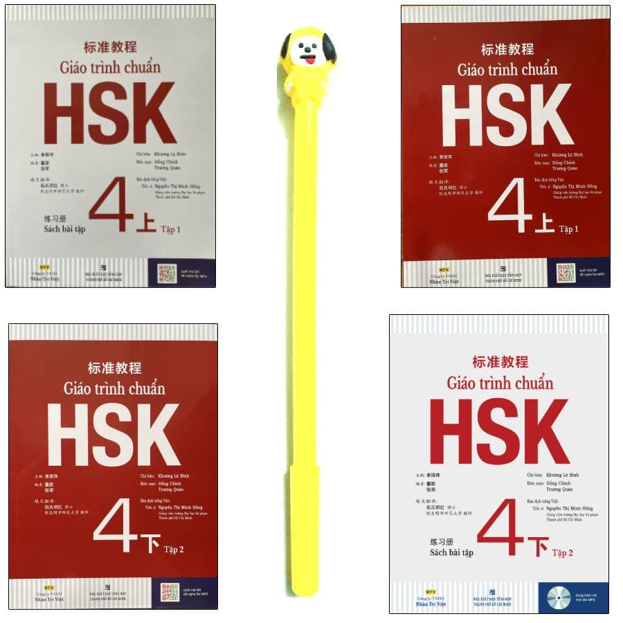 Combo Giáo Trình Chuẩn HSK 4 Bài Học và Giáo Trình Chuẩn HSK 4 Bài Tập Tặng Kèm Viết