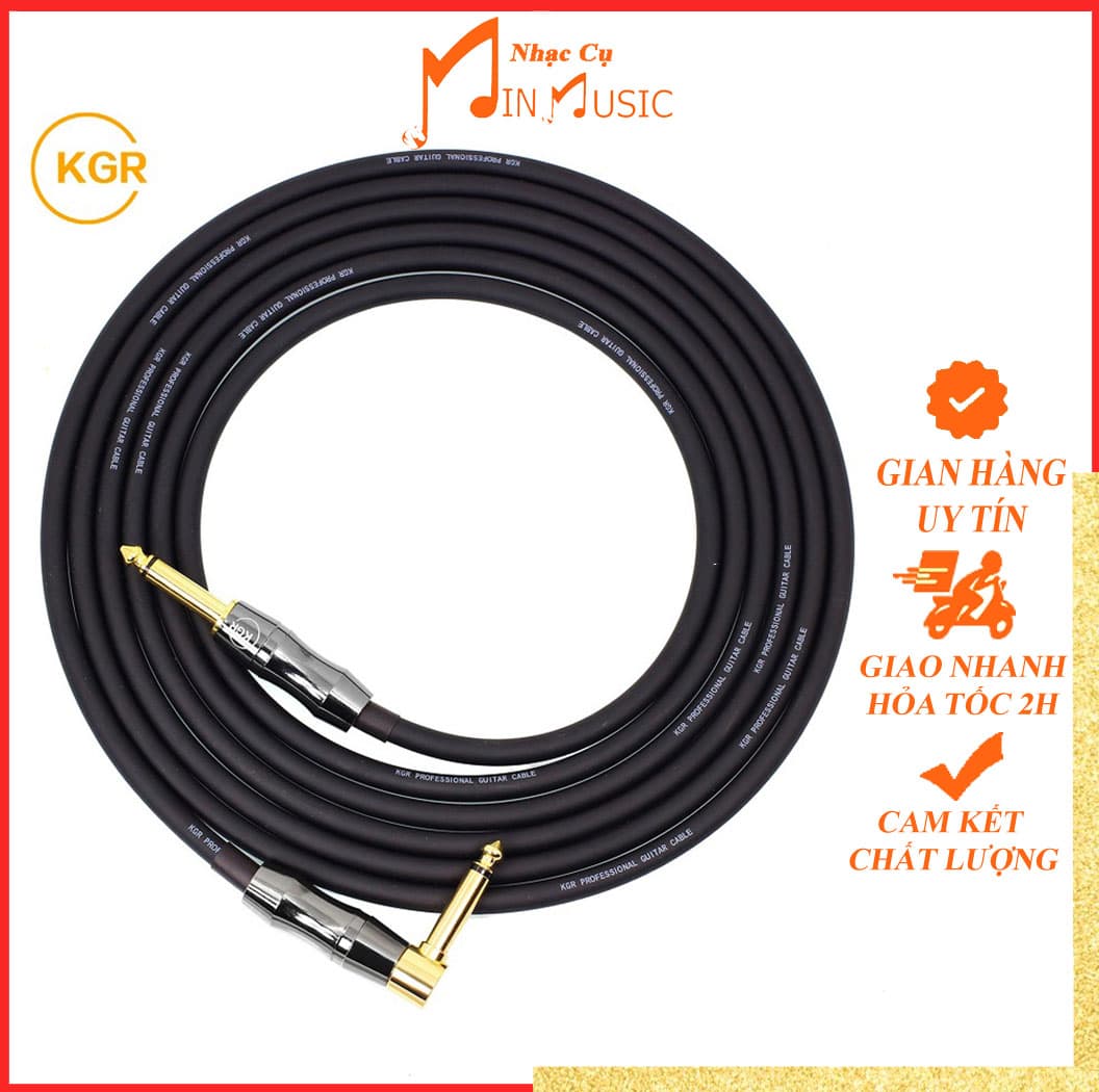 Jack cắm 6li đầu L dây line tín hiệu 6m siêu bền cho Guitar Ukulele Organ chống noise hú