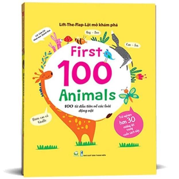 Sách Lift The Flap Lật Mở Khám Phá First 100 Animals 100 Từ Đầu Tiên Về Các Loài Động Vật