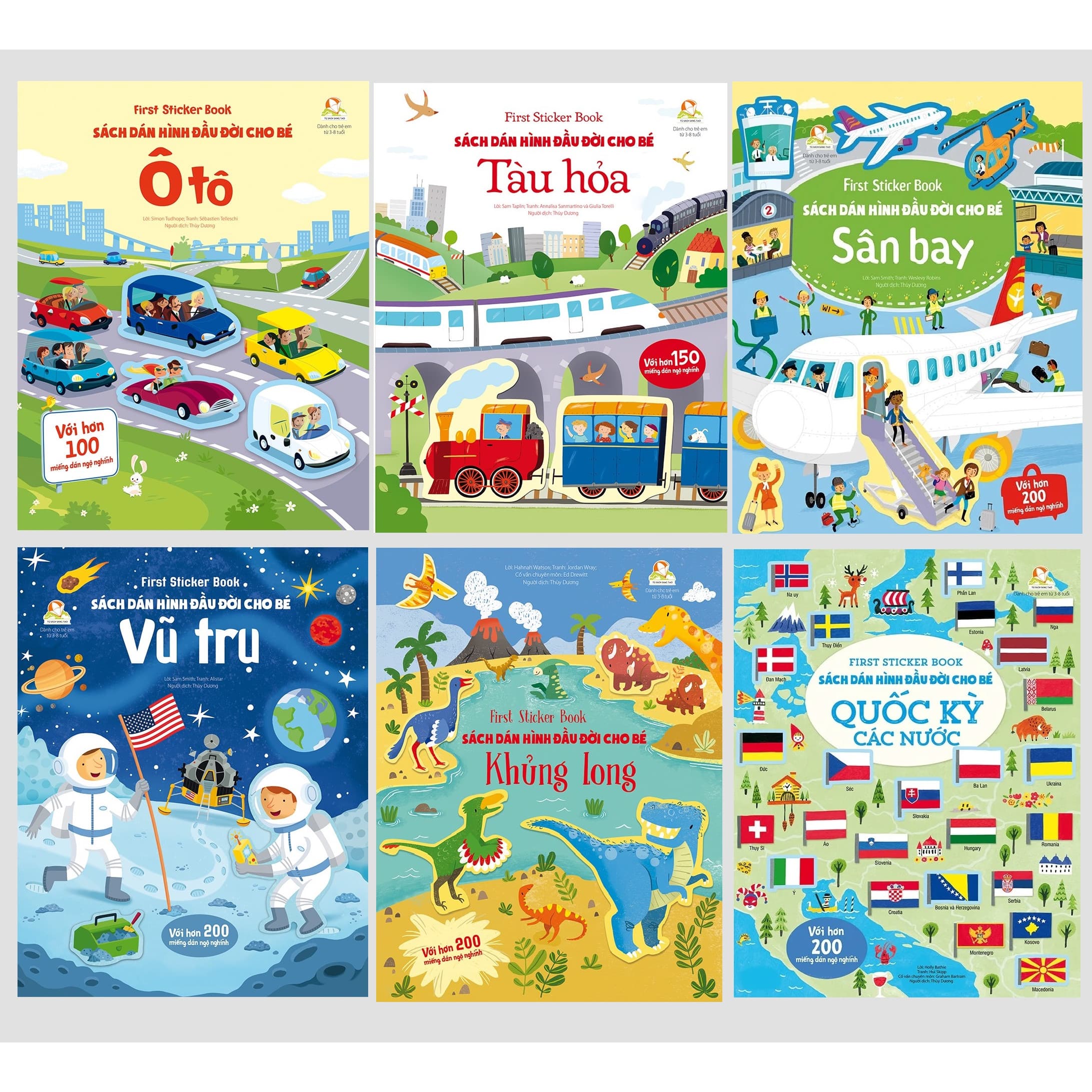 Sách Combo Dán Hình Đầu Đời Cho Bé First sticker book trọn bộ 6 cuốn