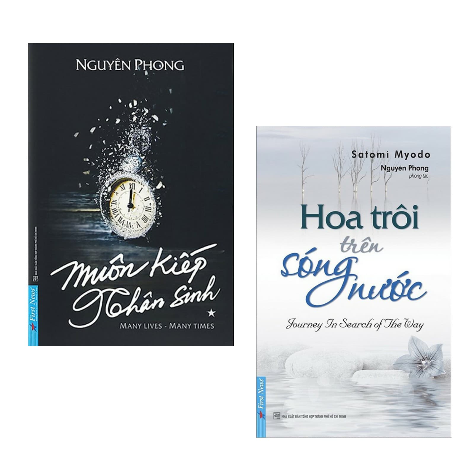 Combo 2 Cuốn Sách Tâm Linh Huyền Bí Muôn Kiếp Nhân Sinh Hoa Trôi Trên Sóng Nước Bộ 2 Cuốn Sách Tôn Giáo Hay Nhất Của Nguyên Phong