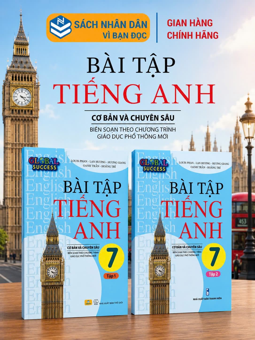Sách Bài Tập Tiếng Anh 7 Cơ Bản Và Chuyên Sâu Biên soạn theo chương trình GDPT mới Global Success ndbooks Combo 2 cuốn