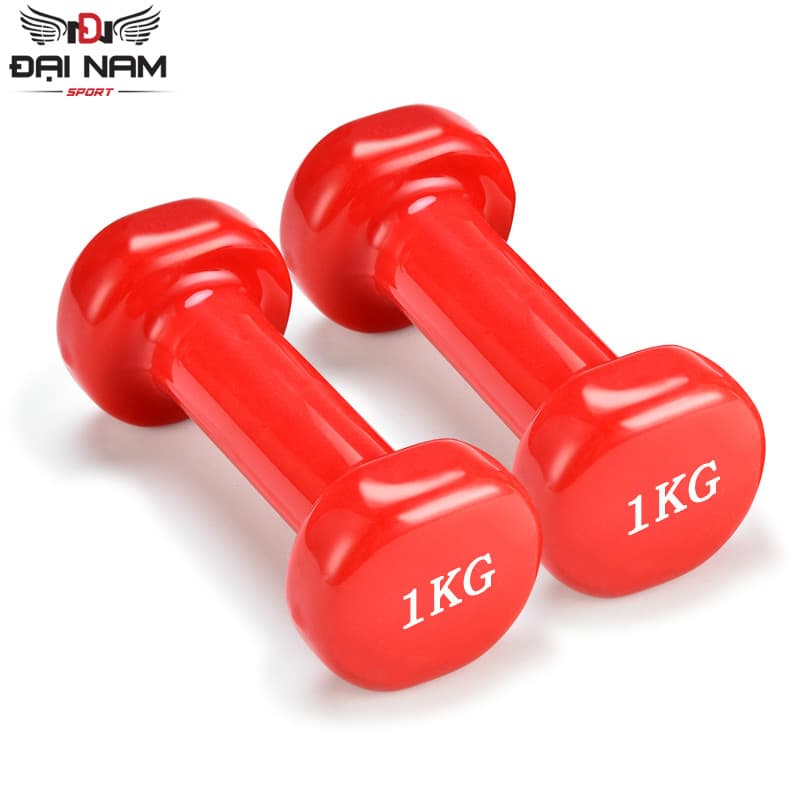 Bộ Tạ Tay 1kg Bọc Cao Su Trơn Lõi Thép Cao Cấp Đại Nam Sport Tổng 2kg Giao Màu Ngẫu Nhiên