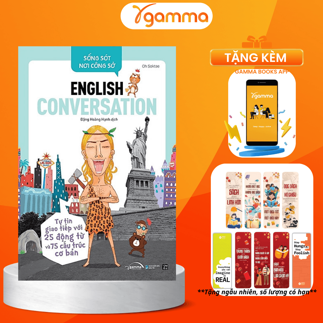 Sách Sống Sót Nơi Công Sở English Conversation Tự Tin Giao Tiếp Với 25 Động Từ Và 75 Cấu Trúc Cơ Bản