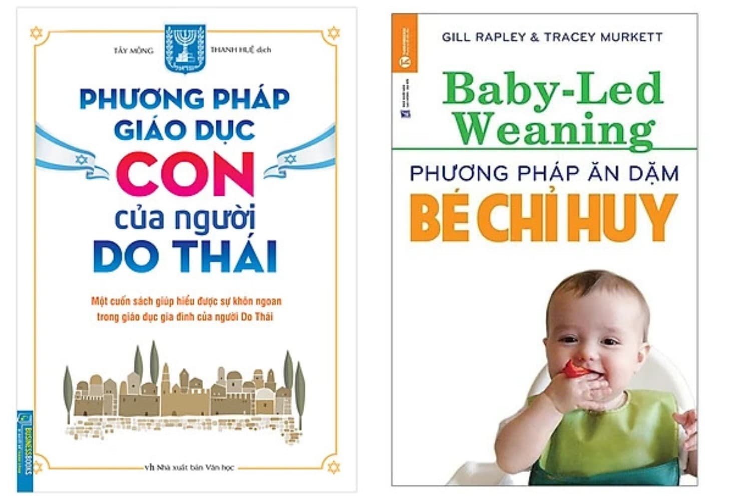 Combo 2Q Phương Pháp Giáo Dục Con Của Người Do Thái Phương Pháp Ăn Dặm Bé Chỉ Huy Baby Led Weaning Tặng Kèm Bookmark Thiết Kế
