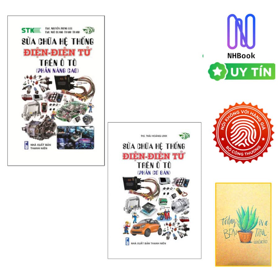Combo Sửa Chữa Hệ Thống Điện Điện Tử Trên Ô Tô Phần Cơ Bản Phần Nâng Cao Tặng sổ tay xương rồng