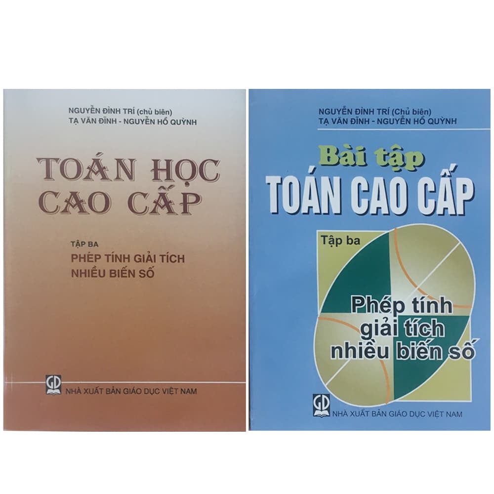 Combo Bộ Sách Toán Cao Cấp Tập 3 Bài Tập Toán Cao Cấp Tập 3 Phép Tính Giải Tích Nhiều Biến Số