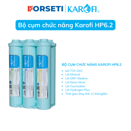 Bộ lõi máy lọc nước KAROFI Smax hiệu suất cao HP 6.2