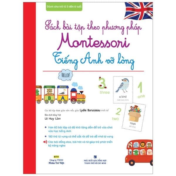 Sách Bài Tập Theo Phương Pháp Montessori Tiếng Anh Vỡ Lòng Kèm file MP3