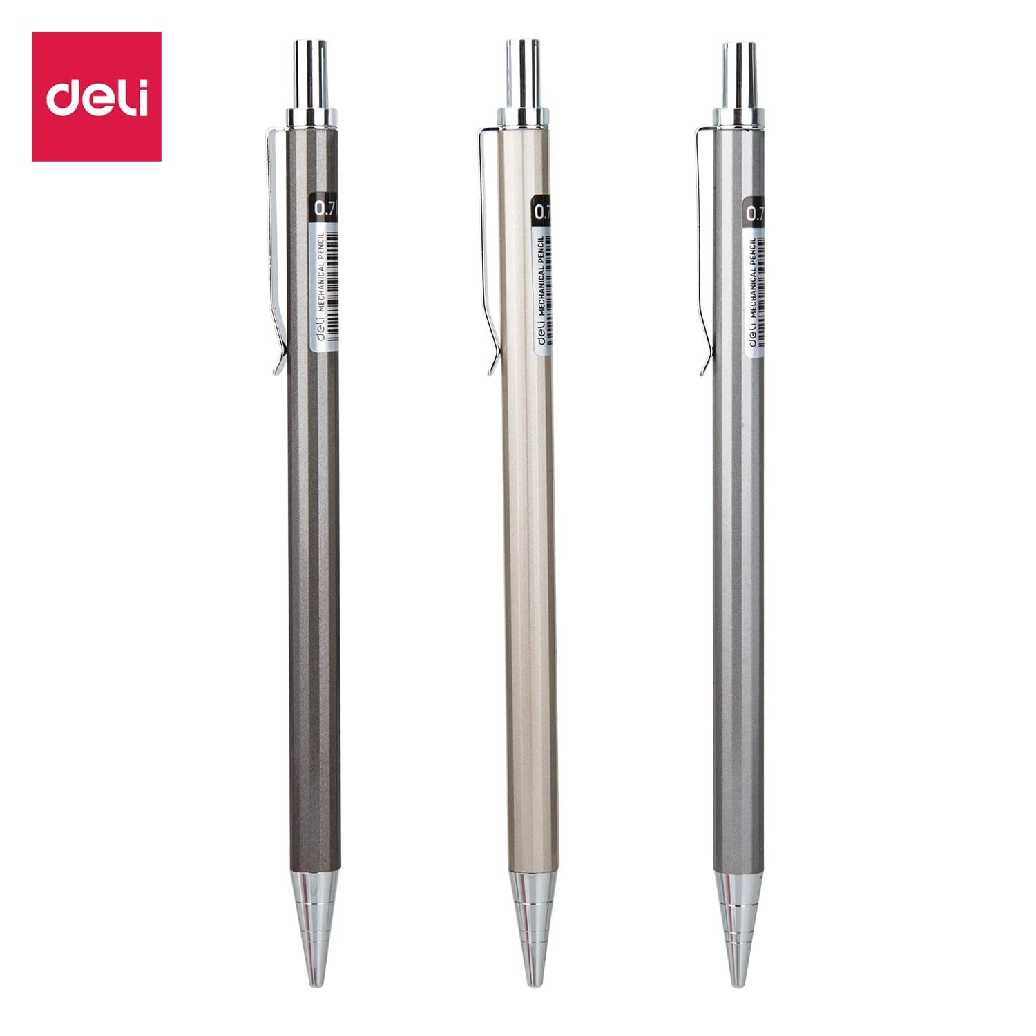 Bút chì kim 0.7mm Deli BạcSâm banhNâu 1 cái màu ngẫu nhiên E6491