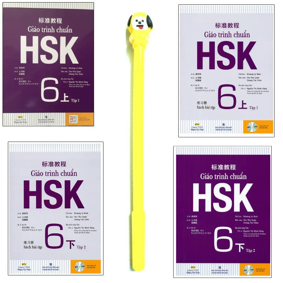 Combo Giáo Trình Chuẩn HSK 6 Bài Học và Bài Tập Trọn Bộ Tập 1 Tập 2 Tặng Kèm Viết