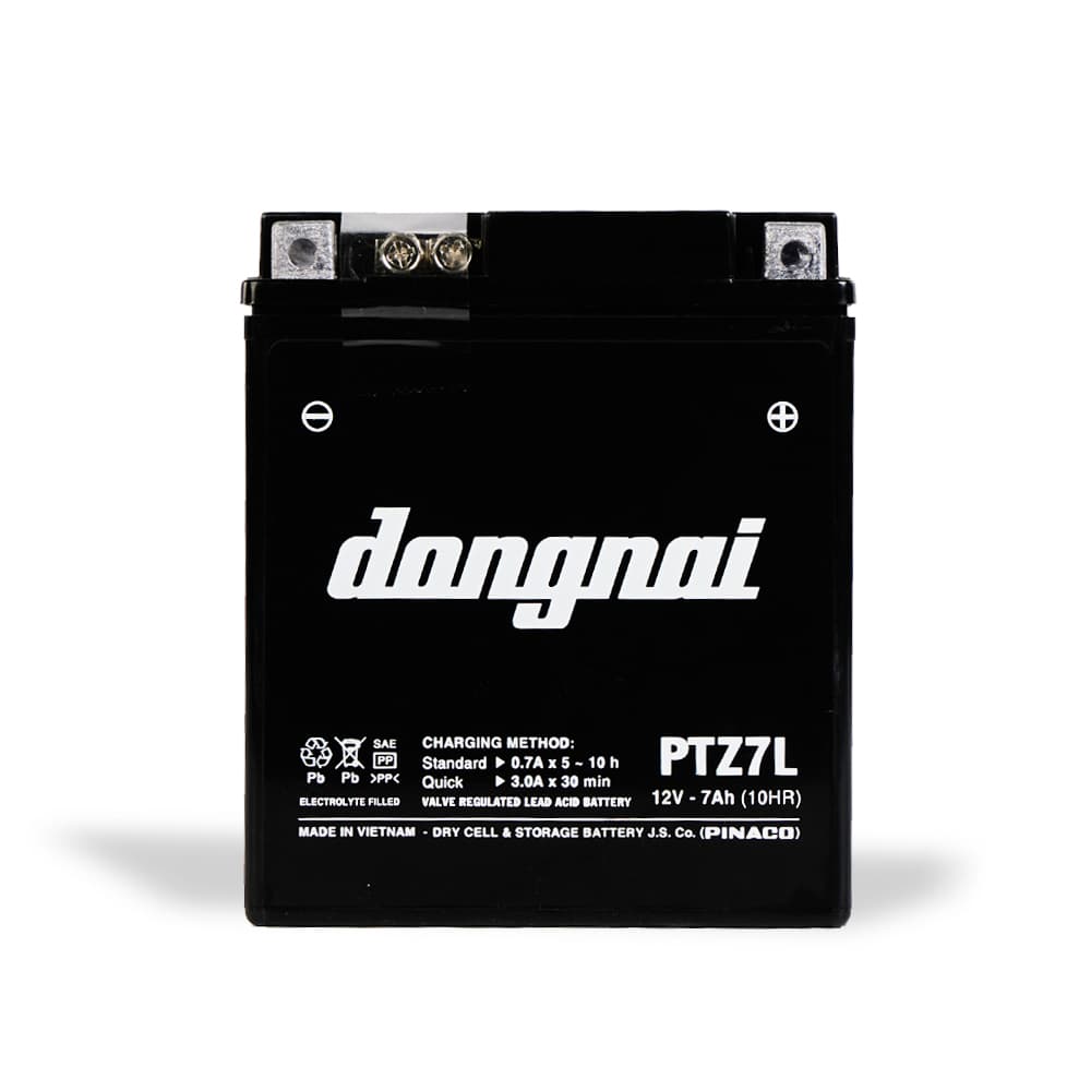 Ắc quy khô miễn bảo dưỡng Đồng Nai PTZ7L 12V 7Ah