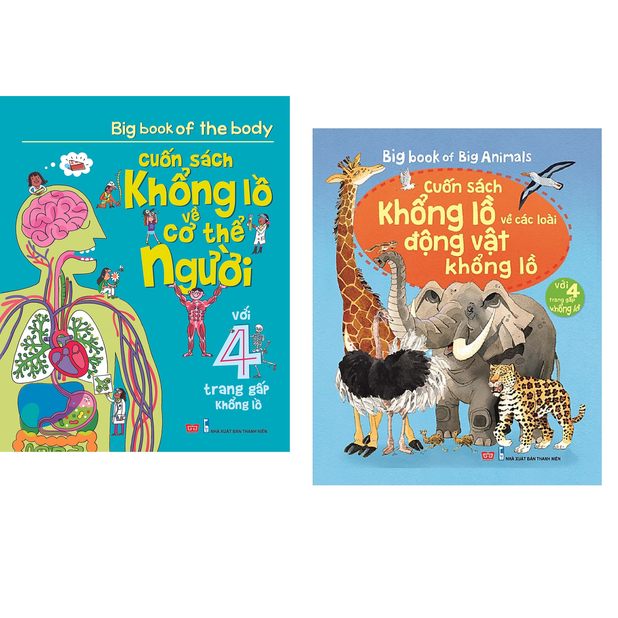 Combo 2 Cuốn Big Book Of Big Animals Cuốn Sách Khổng Lồ Về Các Loài Động Vật Khổng Lồ Cuốn Sách Khổng Lồ Về Cơ Thể Người